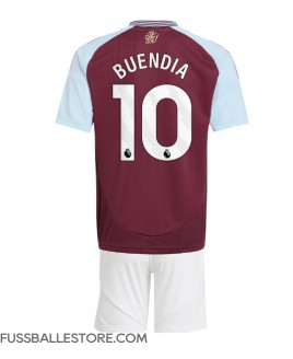 Günstige Aston Villa Emiliano Buendia #10 Heimtrikotsatz Kinder 2024-25 Kurzarm (+ Kurze Hosen)